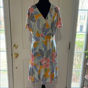 Floral Wrap Dress - Multicolor